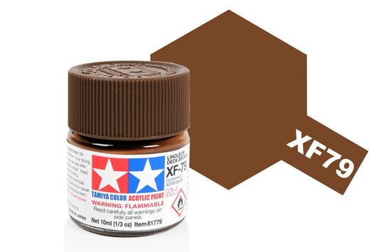010 - Tamiya - 81779 - Tamiya Acrylic Mini XF-79 Lino Deck Brown - primary image