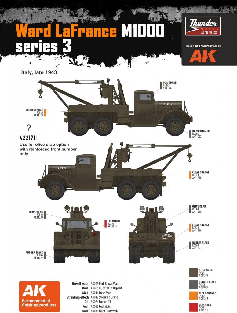 400 - Thunder Model - TM35009 - Ward LaFrance M1000 Series 1 - decals