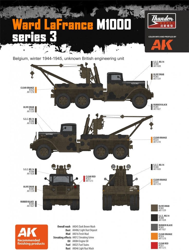 401 - Thunder Model - TM35009 - Ward LaFrance M1000 Series 1 - decals