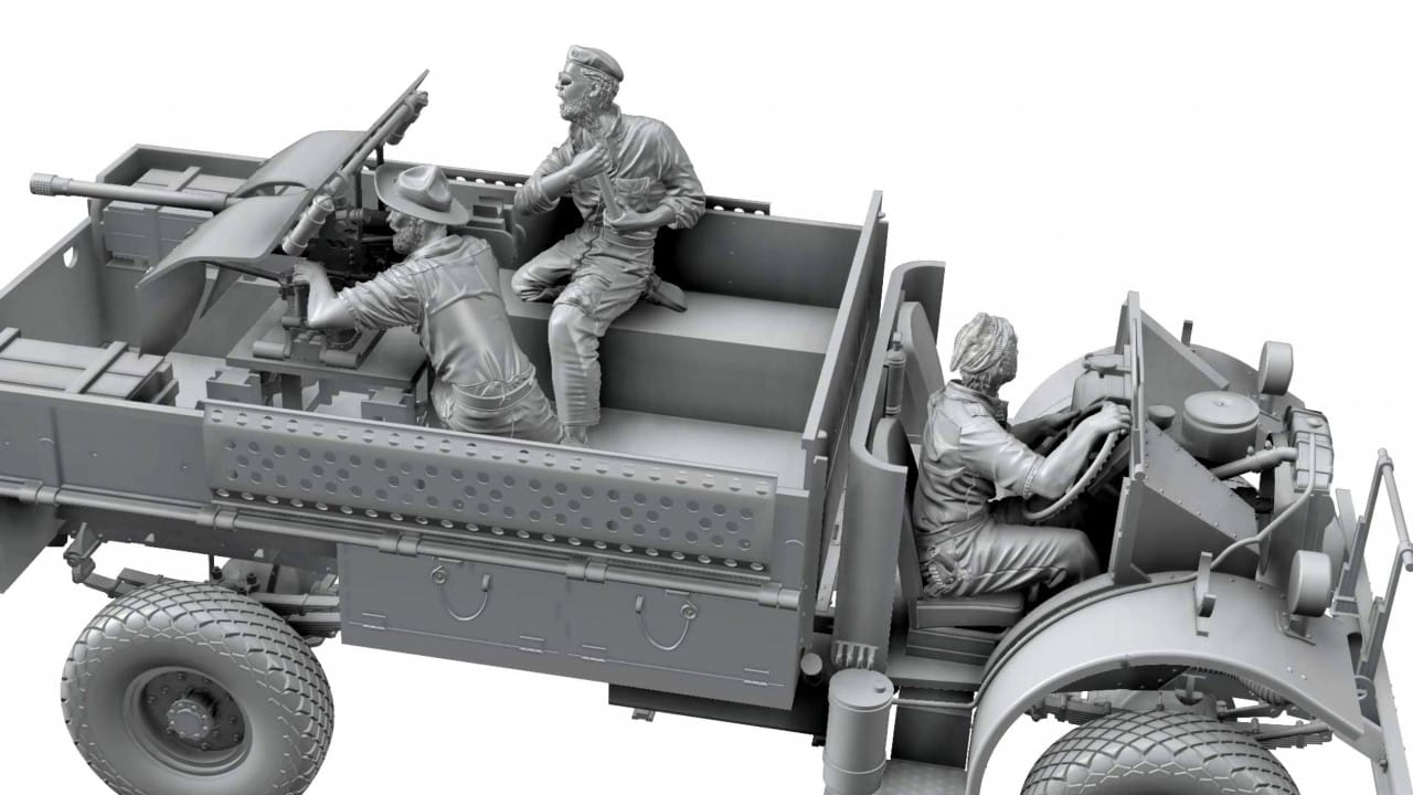 Thunder Model - TM35312 - LRDG Ford F30 Gun Truck with OQF 37mm Mk I - digital model