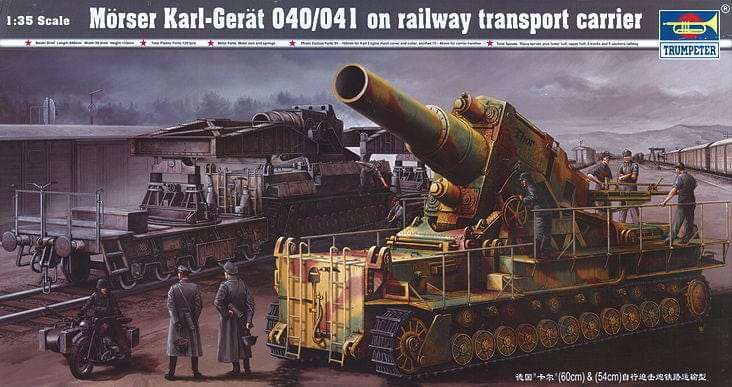 010 - Mörser Karl-Gerät 040/041 on Rail Carriage (early) - primary image