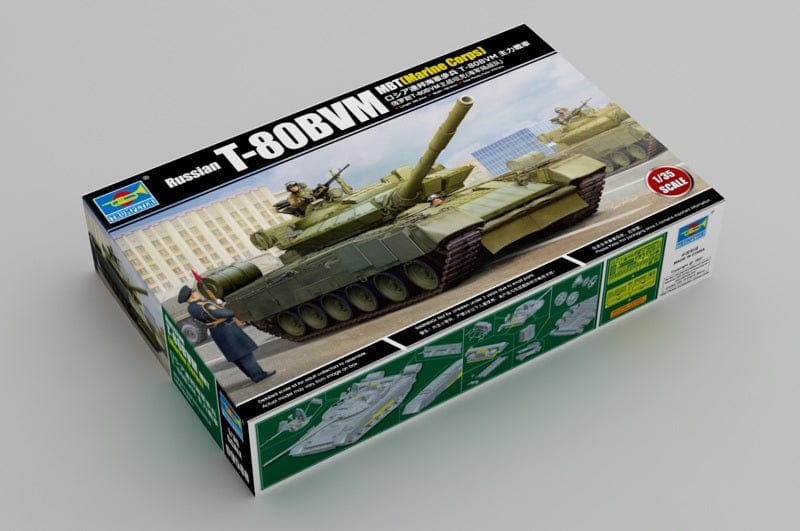 80bvm Model Kit Trumpeter 1/35 scale T-80BVM (Marines) main battle tank plastic model ...
