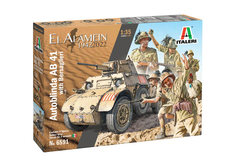 AB 41 avec Bersaglieri (El Alamein)