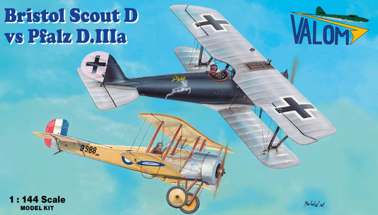 010 - Valom - 14436 - Bristol Scout D vs Pfalz D.IIIa [quadruple set] - primary image