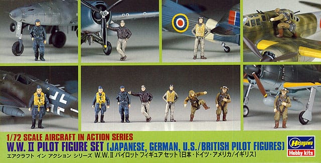 010 - Hasegawa - X728 - WWII Pilot Figure Set - primary image