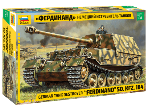 010 - Zvezda - 3653 - Sd.Kfz. 184 Panzerjäger Tiger (P) Ferdinand - primary image