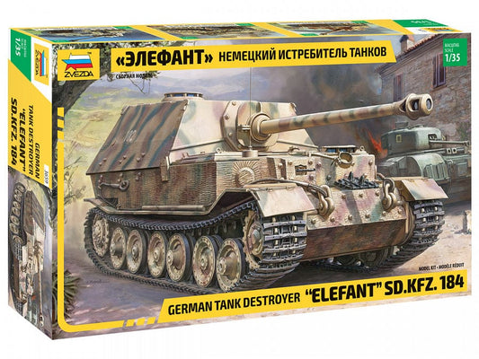 010 - Zvezda - 3659 - Sd.Kfz. 184 Panzerjäger Tiger (P) Elefant - primary image