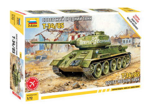 010 - Zvezda - 5039 - T-34-85 [snap fit] - primary image