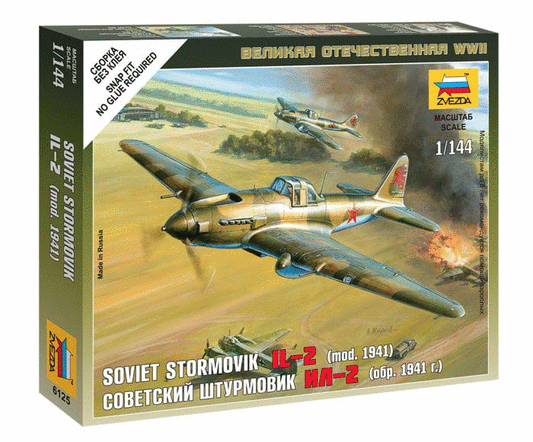 010 - Zvezda - 6125 - Ilyushin Il-2 Sturmovik obr. 1941 [snap fit] - primary image