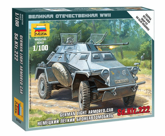 010 - Zvezda - 6157 - l.Pz.Sp.Wg. (2cm) Sd.Kfz. 222 - primary image