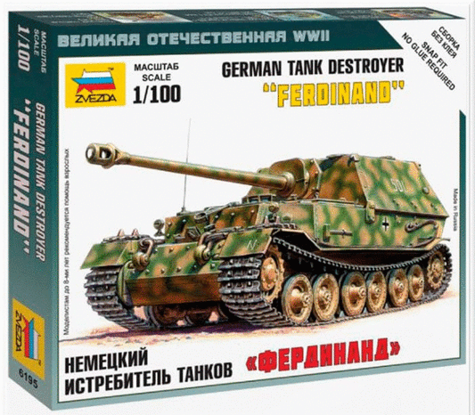 010 - Zvezda - 6195 - Sd.Kfz. 184 Panzerjäger Tiger (P) Ferdinand - primary image