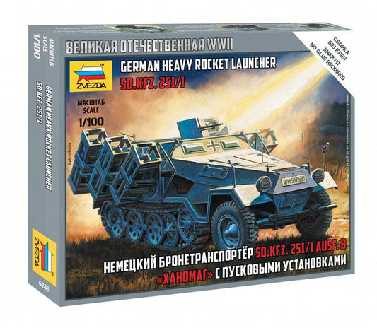 010 - Zvezda - 6243 - Sd.Kfz. 251/1 Ausf. B Stuka zu Fuss - primary image