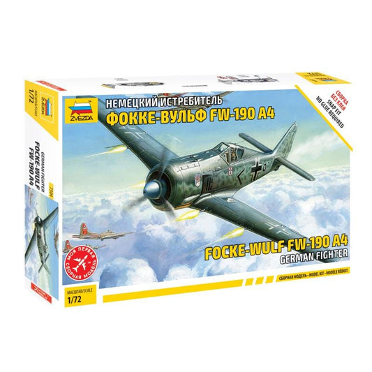 010 - Zvezda - 7304 - Focke-Wulf Fw 190 A-4 [snap fit] - primary image