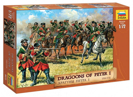 010 - Zvezda - 8072 - Russian Dragoons of Peter the Great (1701-21) - primary image